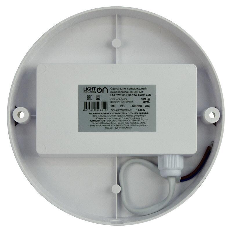 Банник LT-LBWP-06-IP65-12W-6500К LED круглый