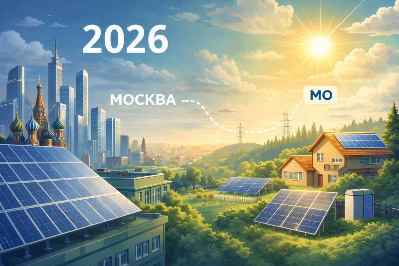 Что актуально для солнечной энергетики в Москве и Подмосковье в 2026 году