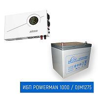 Комплект ИБП Powerman Smart 1000 INV + LEOCH DJM1275H
