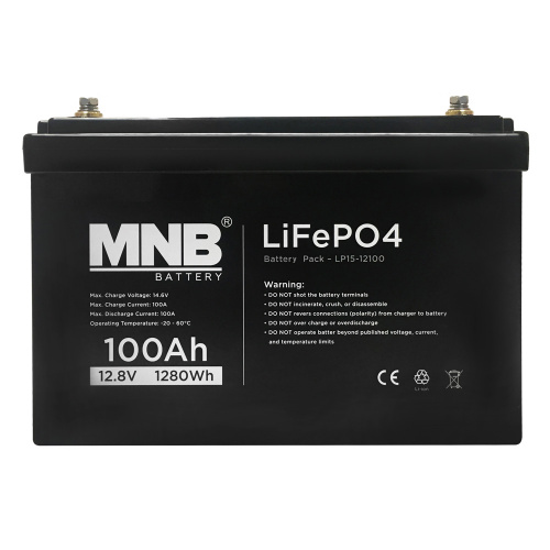 Аккумулятор MNB LP15-12100, LiFePO4, 100 Ач, 12В