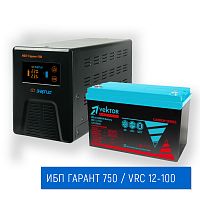 Комплект ИБП Энергия Гарант 750 + АКБ Vektor Battery VRC 100AH
