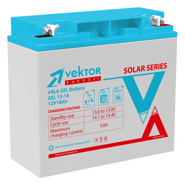 Аккумуляторная батарея Vektor Energy GEL 12-18